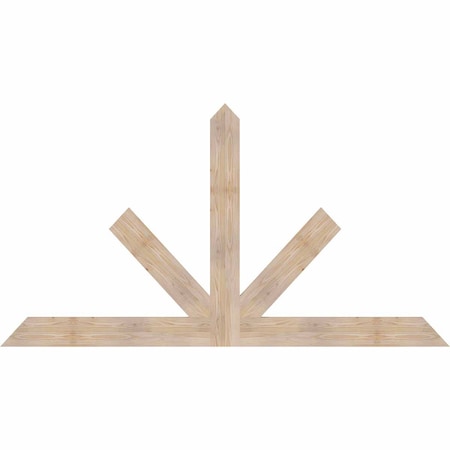 Ekena Millwork Saratoga Smooth Timber Gable Bracket, Douglas Fir, 84"W x 45"H x 1 1/2"D x 5 1/2"F, 13/12 Pitch GBW084X45X0206SAR00SDF